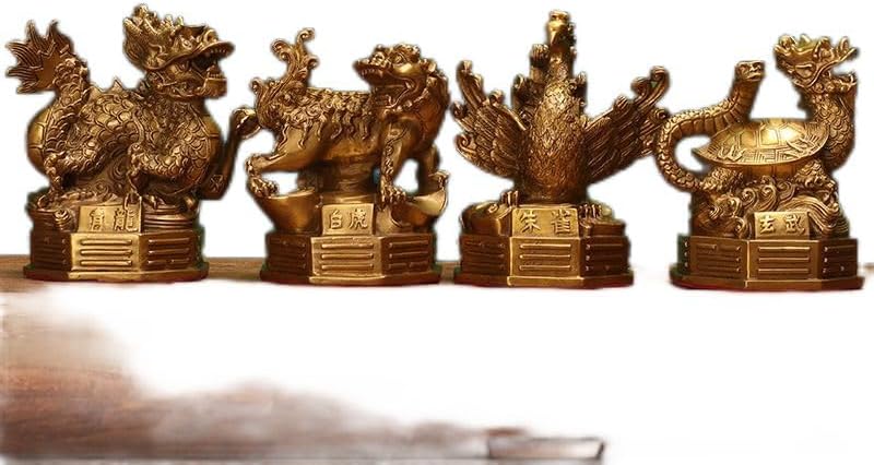 Usoway Four Deity Figurines Set Seiryu Baihu Zhuque Genwu