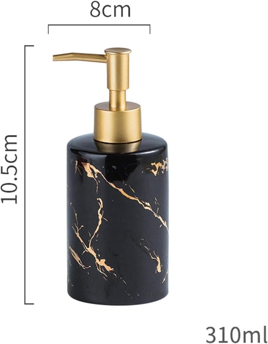 Gold Marble Pattern Lotion Soap Dispenser for Kitchen and Bathroom