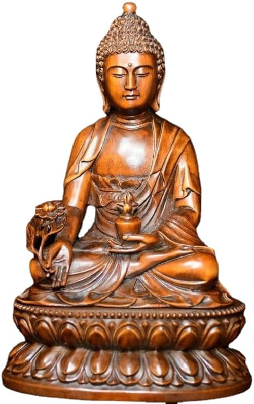 Handcrafted Boxwood Medicine Buddha Statue