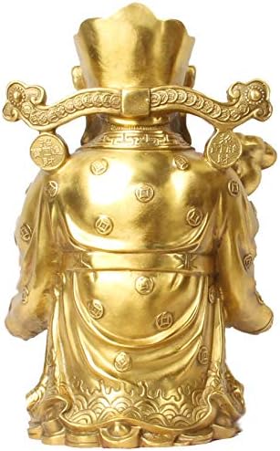 Usoway Brass Wealth God Statue for Home Decor