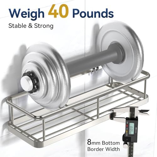 YASONIC 2 Pack Shower Caddy with Removable Hooks