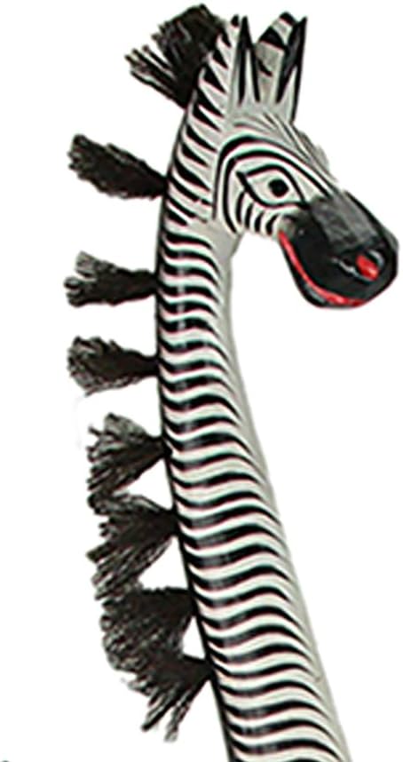 Zeckos Hand-Carved Zebra Statue 36 Inches Tall