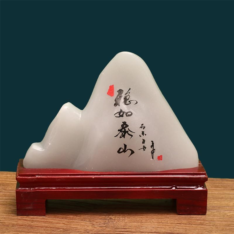 Usoway Snow Jade Mountain Decor Figurine