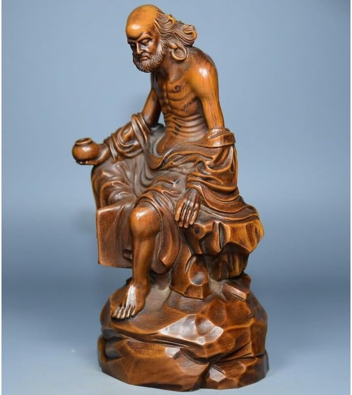 LimpaC Collection Mini Boxwood Luohan Statue 1