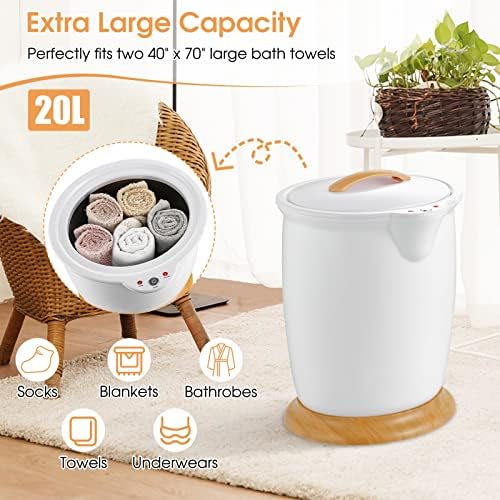 Tangkula Towel Warmer Bucket 20L Luxury with Fragrance Holder