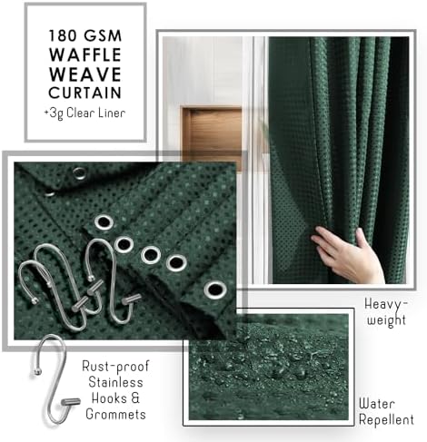 Clara Clark 27PC Hunter Green Bathroom Accessory Set