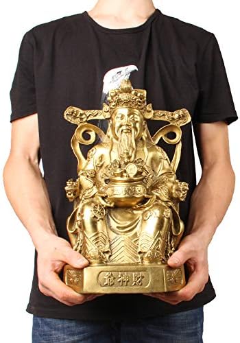 Usoway Traditional Chinese Wealth God Statue Decor Item