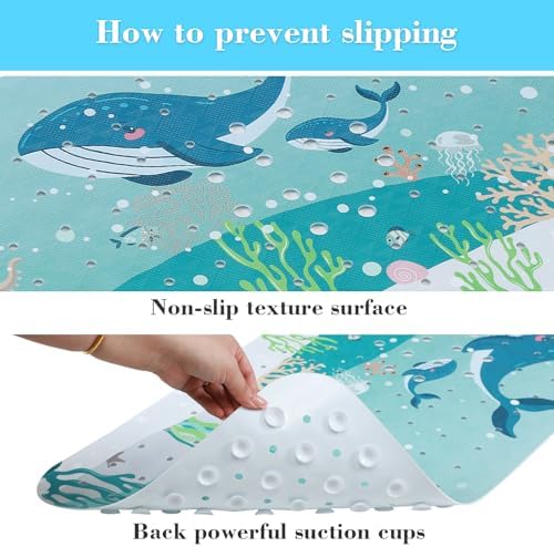 Secopad Cartoon Baby Bath Mat with Suction Cups