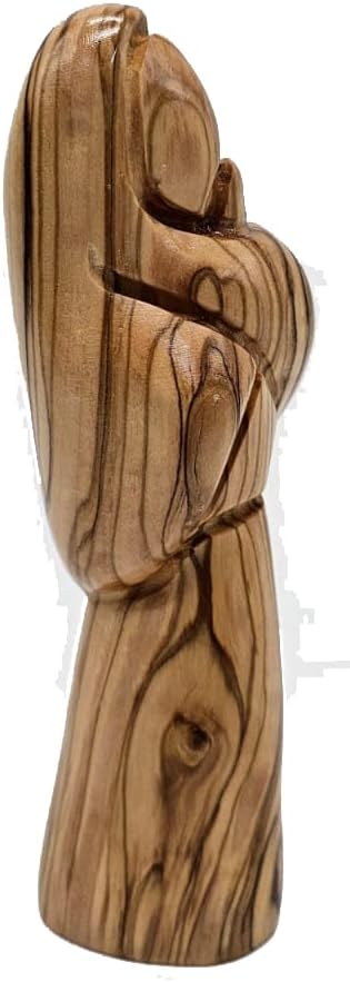 Zuluf Virgin Mary Holding Jesus 52 Olive Wood Statue