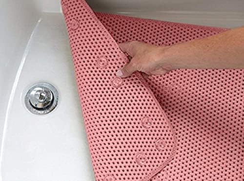 Deluxe Non Slip Bathtub Mat with Suction Cups - Pink