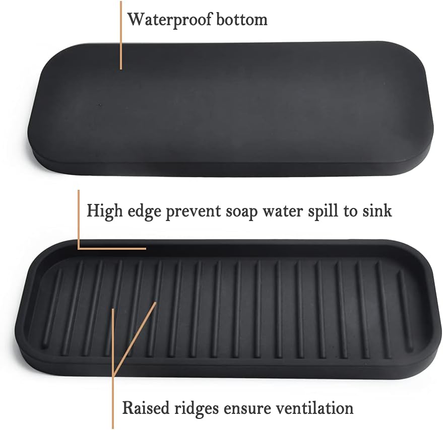 Gosmol Silicone Sponge Holder 2 Pack - Counter Organizer and Dish Caddy