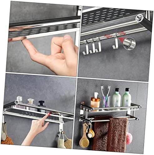 Cabilock Stainless Steel Storage Rack Over Toilet No Drilling 1