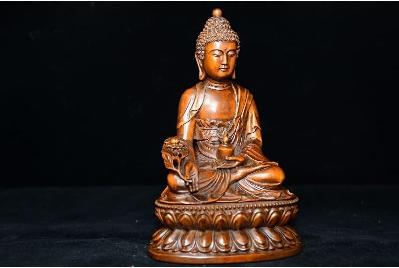 Handcrafted Boxwood Medicine Buddha Statue