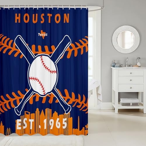 Erosebridal Kids Baseball Shower Curtain 72x72 inch