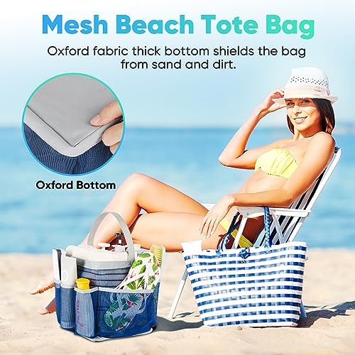 EUDELE Mesh Shower Caddy Portable with 8 Pockets