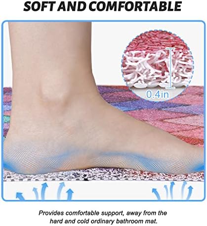 ZOESOE Non-Slip 32x32 Inch Shower Mat with Massage and Drainage
