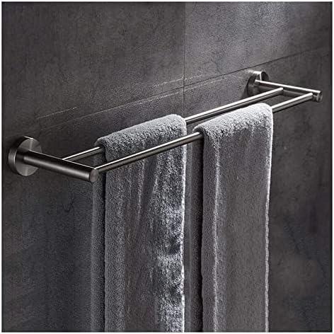 Stainless Steel Towel Rack with Storage Shelf for Bathroom