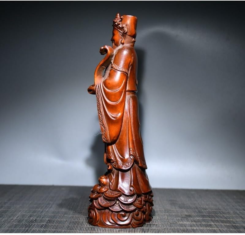 LimpaC Handcrafted Boxwood Wealth God Statue