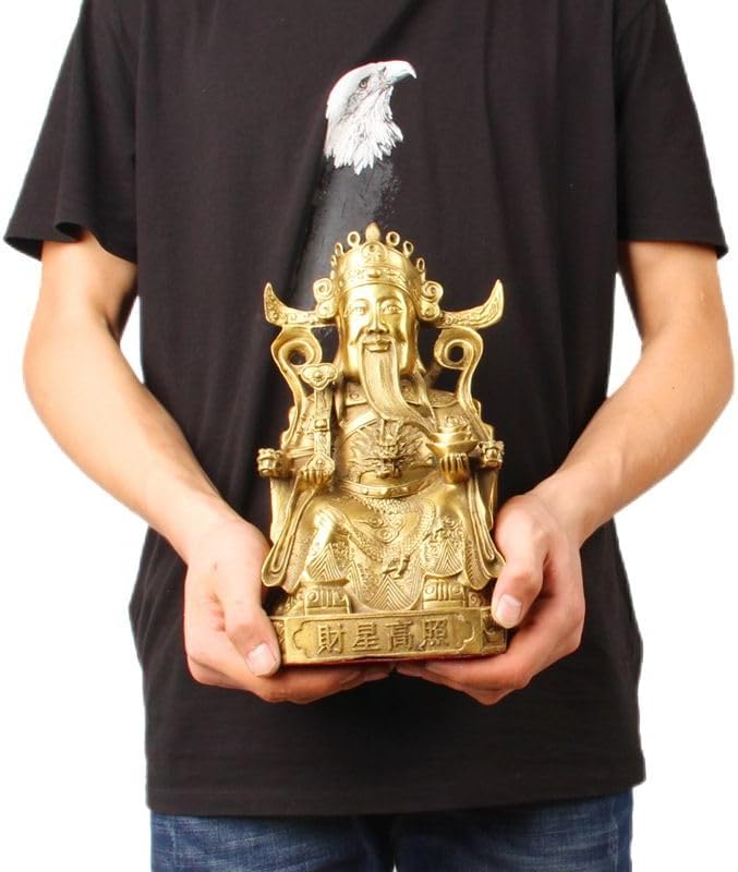 Usoway Copper Wealth God Figurine Collectible Decor