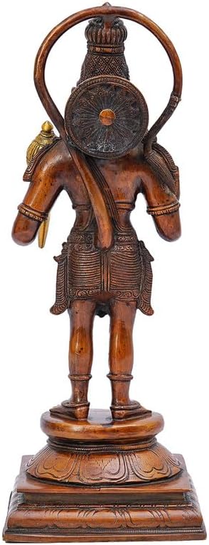 Statuestudio Hanuman Idol Orange Patina 14 Inch