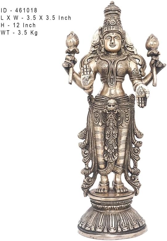Statuestudio Laxmi Idol 12 Inch Brass Statue