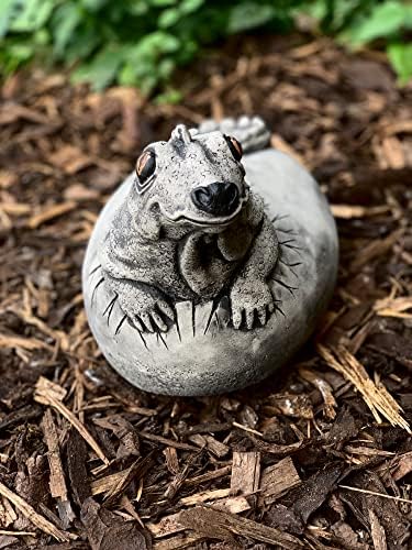 OLOMA Funny Dinosaur Statue Concrete Garden Decoration