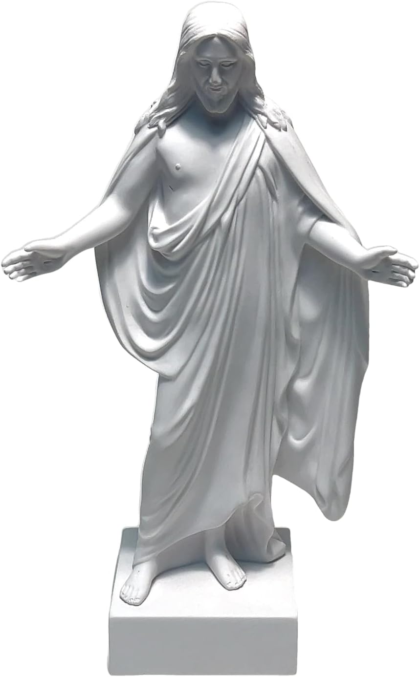 One Moment In Time Christus Statue White Cultured Marble Handmade