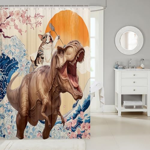 Erosebridal Kids Funny Waterproof Bath Curtain Set