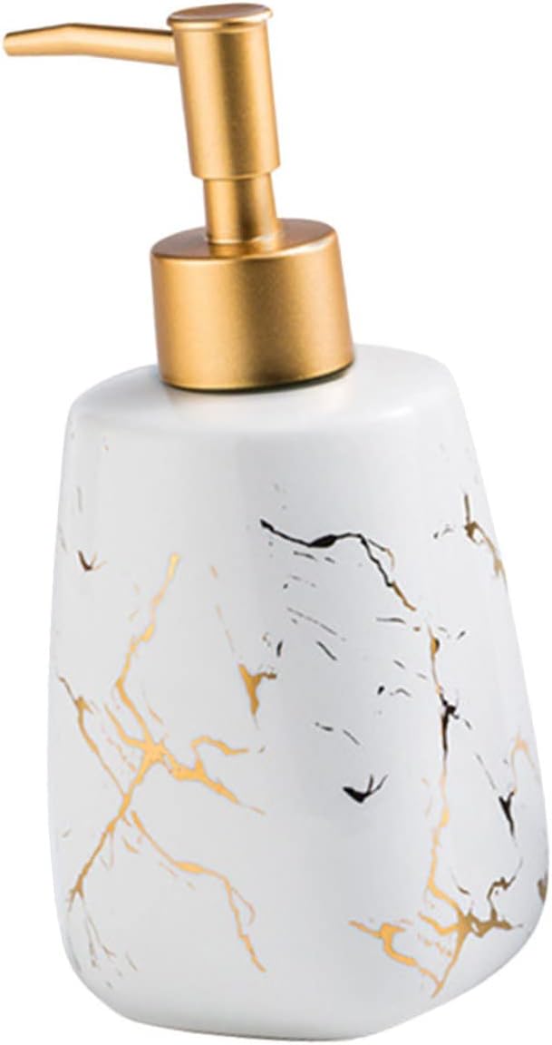 BESTYASH Ceramic Soap Dispenser with Marble Design