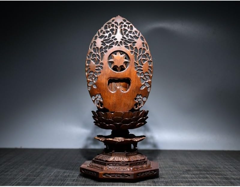 Handcrafted Buddha Sitting Statue - Boxwood Rulai Meditation Figurine