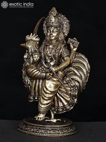 Small Superfine Mata Bahuchara Brass Statue Religious Idol for Pooja Mandir