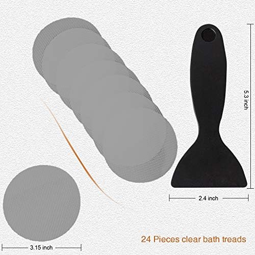 Secopad Non-Slip Bathtub Stickers 24PCS Gray