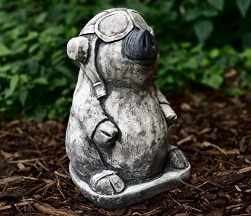 OLOMA Concrete Pig Outdoor Garden Sculpture