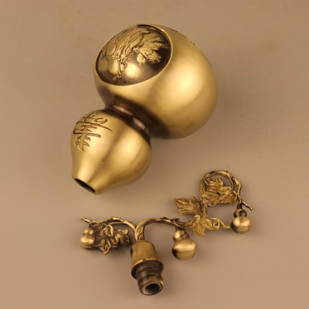 Julrybox Brass Gourd Feng Shui Charm Sculpture