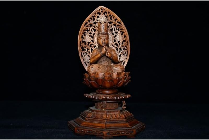 Handmade Boxwood Buddha Statues Decor
