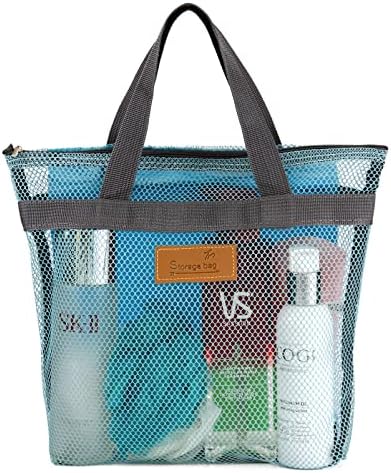 TOPASION Mesh Shower Caddy Bag for Travel and Gym