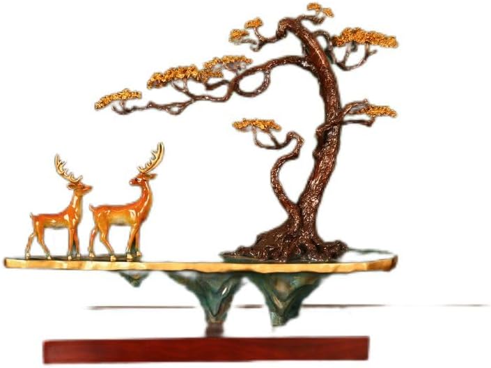 Usoway Pure Bronze Deer Ornament for Home Dcor