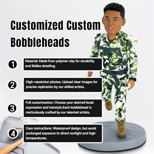 Custom Military Bobblehead Figure - Personalized for Boyfriend Gift