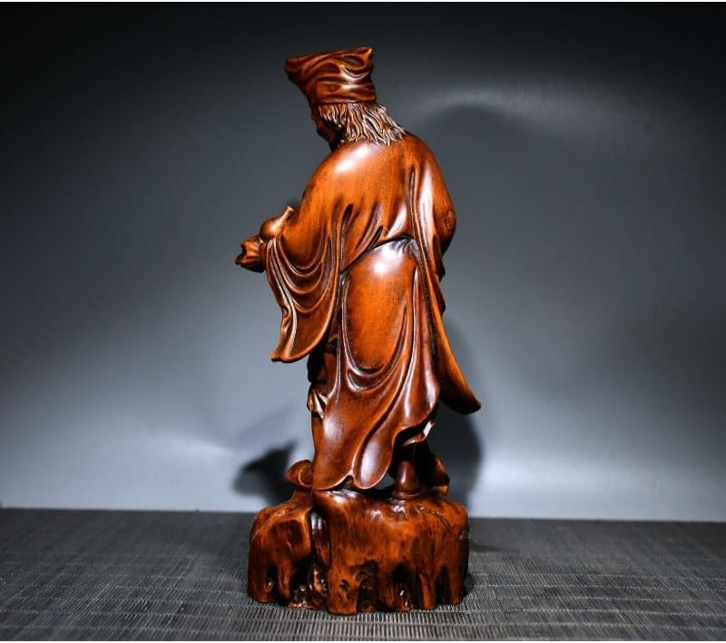 LimpaC Handmade Boxwood Buddha Statue Decor