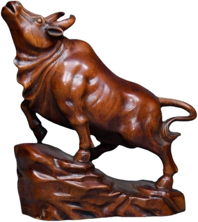 LimpaC Collection Boxwood 12 Zodiac Ox Statues Handcrafted