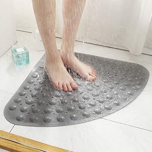 Eanpet Non-Slip Bath Mat - Grey Triangle 28x28 Inch 1