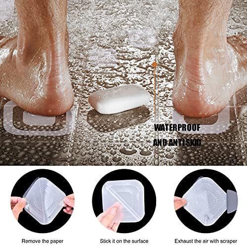 Secopad Non-Slip Bathtub Stickers 72 PCS Clear Set