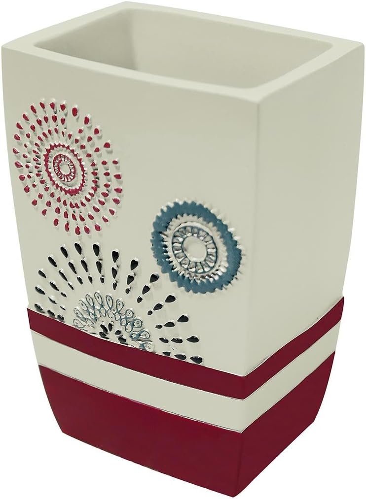 Popular Bath Tumbler Suzanni Burgundy 1