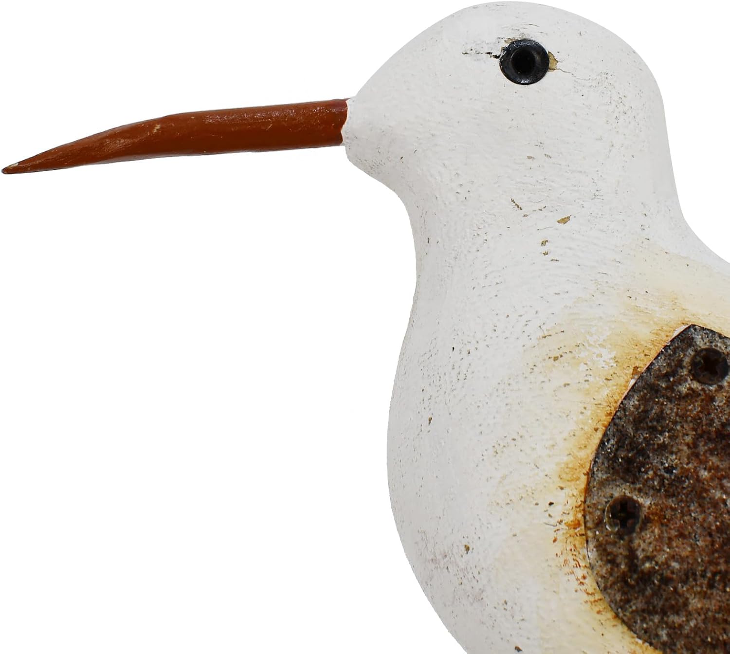 Wood Seagull Statue Nautical Decor Coastal Bird Sculpture