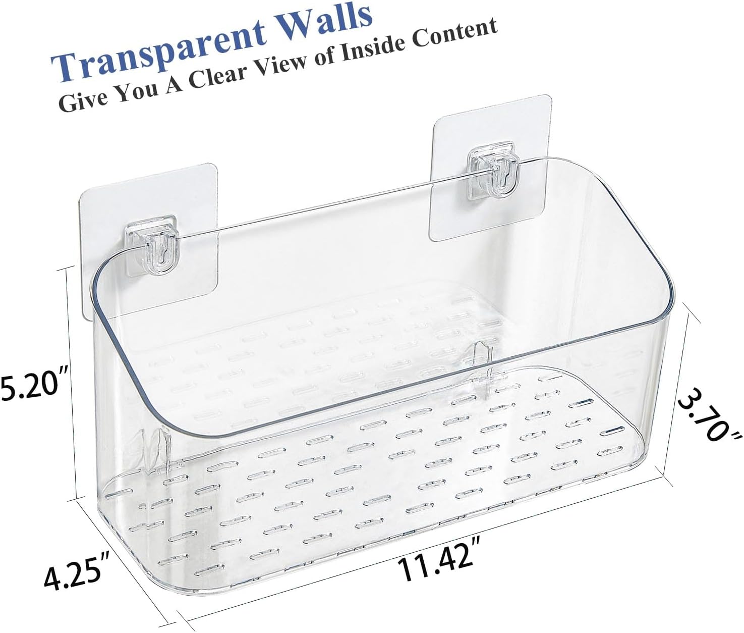 UNIKON Clear Bath Toy Storage Organizer 2 Pack