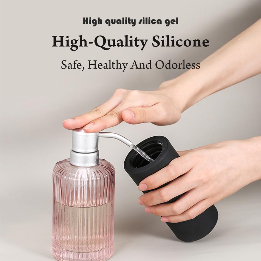 Chpbolly Silicone Dish Soap Dispenser - Leakproof Refillable Countertop Holder