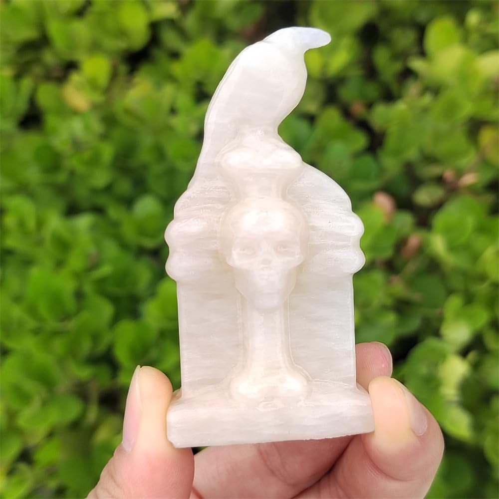 Natural Obsidian Raven Statue Reiki Crystal Decor