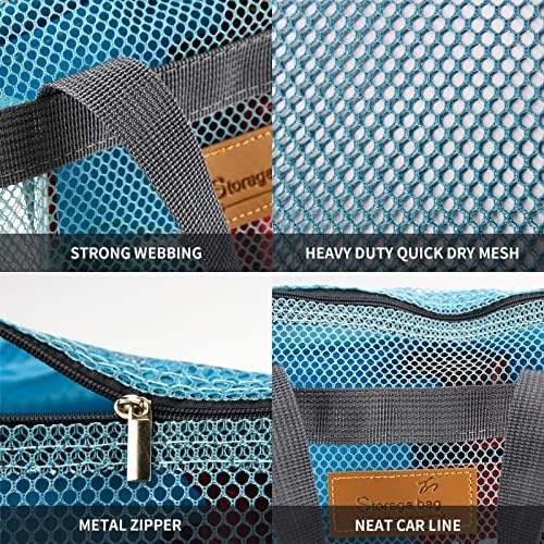 TOPASION Mesh Shower Caddy Bag for Travel and Gym