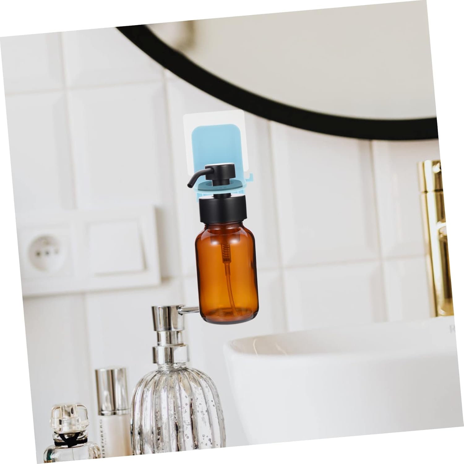 ULTECHNOVO 4Pcs Wall-Mounted Shampoo Holder Organizer