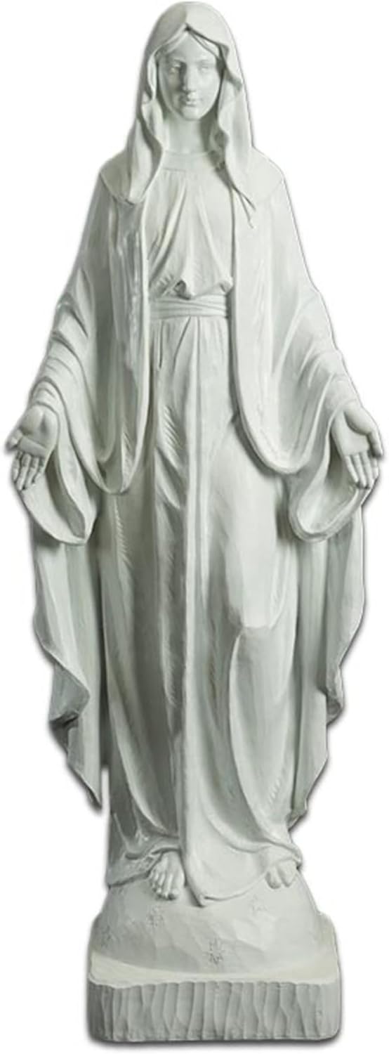 Val Gardena Our Lady of Grace Wood Resin Statue 50 Tall